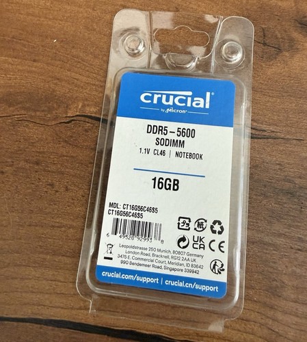 Crucial ram ddr5 - 16, 5600