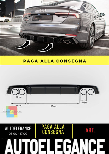 Diffusore posteriore nero luci